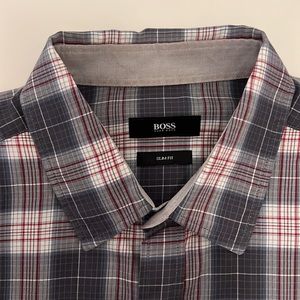 Men’s Hugo Boss long sleeve button down shirt.